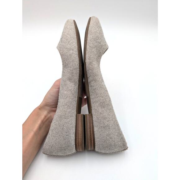 Toms Briella Shimmer Twill Slip-On Ballet Flats Women's Natural Size US8 EU38.5 - Picture 5 of 10
